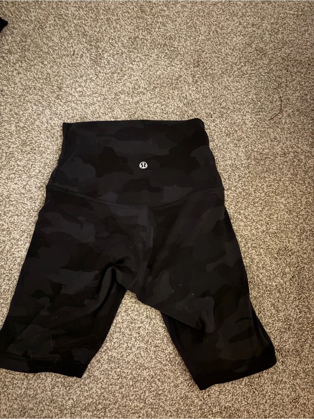 lululemon athletica Black Camo High-Waist Bike Shorts